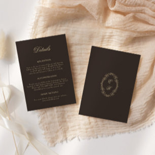 Romantic Baroque Ornate Frame Wedding Details Enclosure Card
