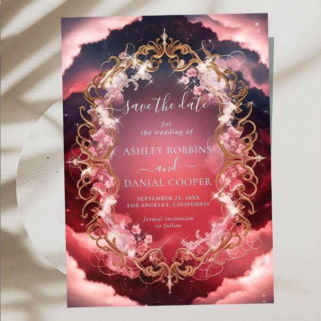 Romantic Baroque Themed Mystic Save The Date Invitation (Creator Uploaded)