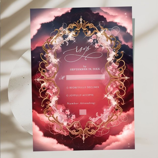 Romantic Baroque Themed Mystic Wedding RSVP Card (Creator Uploaded)