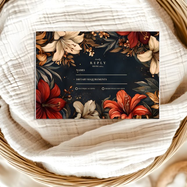 Romantic Baroque Wedding RSVP Card (Creator Uploaded)