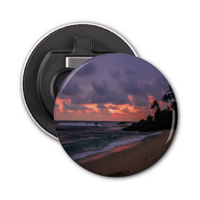 Romantic Beach at Dusk Bottle Opener (Front)