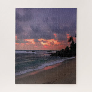 Romantic Beach at Dusk Jigsaw Puzzle
