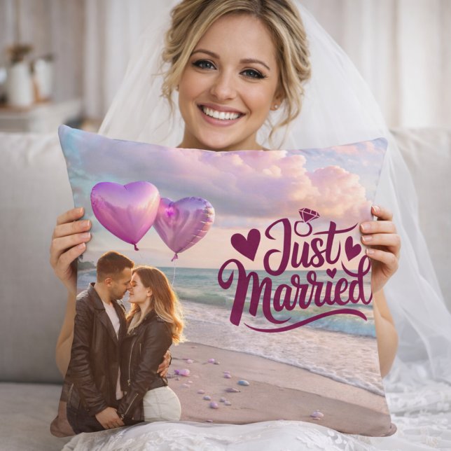  Romantic Beach Couple Cushion for Newlyweds (Creator Uploaded)