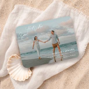 Romantic Beach Destination Wedding Full Photo Magnet