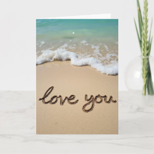 Romantic Beach Love You Card
