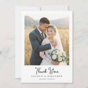 Romantic Beach Photo Thank You Card