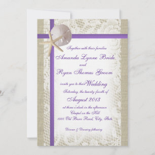 Romantic Beach Wedding Invitation