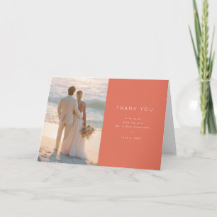 Romantic Beach Wedding Thank You Card