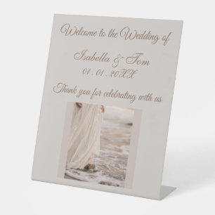 Romantic Beach Wedding Welcome Sign Coastal