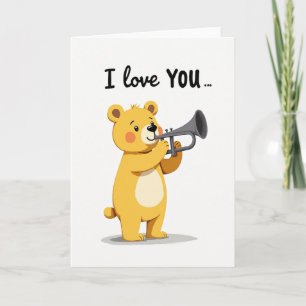 Romantic Bear I Love You Card