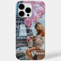 Romantic beautiful  Girl Eiffel Tower 