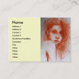 ROMANTIC BEAUTY / Woman Portrait in Sepia Brown Business Card
