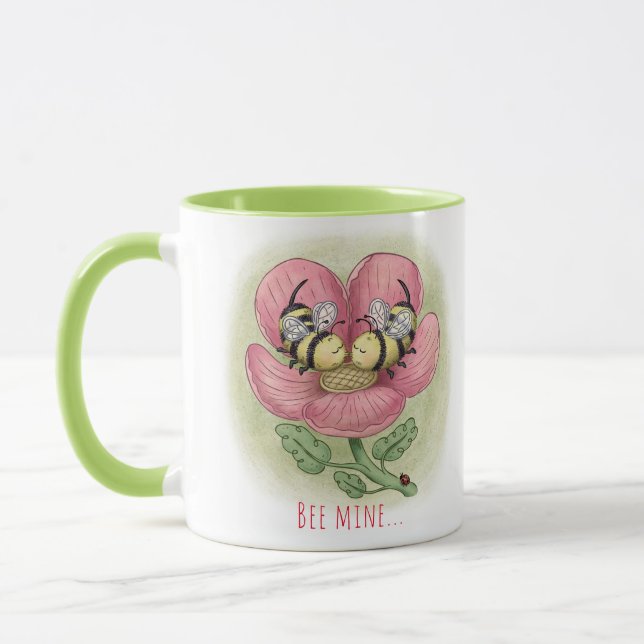 Romantic Bees Coffee Mug (Left)
