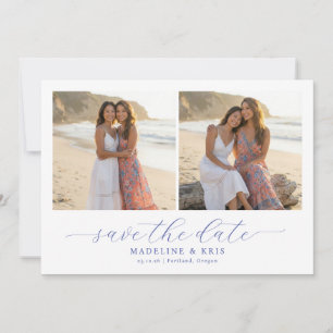 Romantic Beige Beach Photo Collage Save The Date