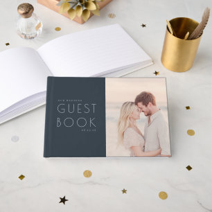 Romantic Beige Minimalist Photo Guest Book