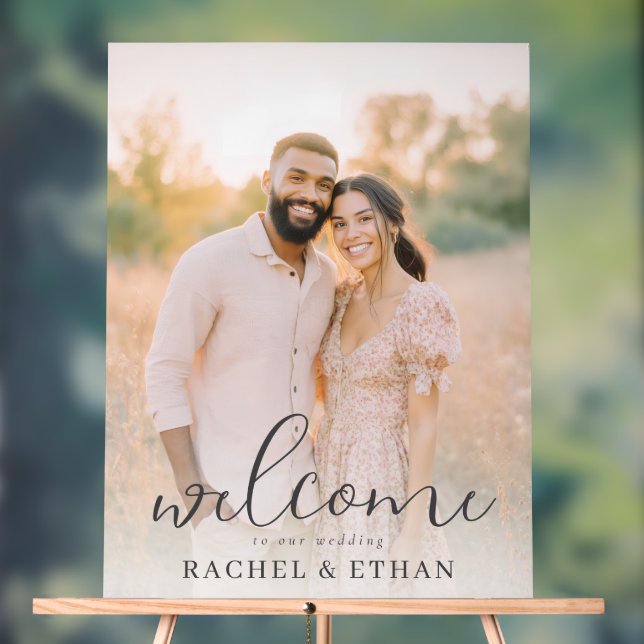 Romantic Beige Photo Acrylic Sign (Neutral)