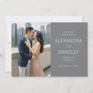 Romantic Beige Urban Photo Save The Date