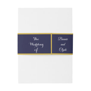Romantic Belly Band Wrap for Wedding Invitations Invitation Belly Band