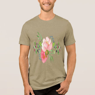 Romantic Berry Floral Wreath Tri-Blend Shirt