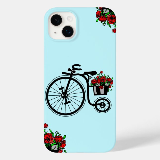 Romantic Bike with Flowers iPhone Case Gift (Back)