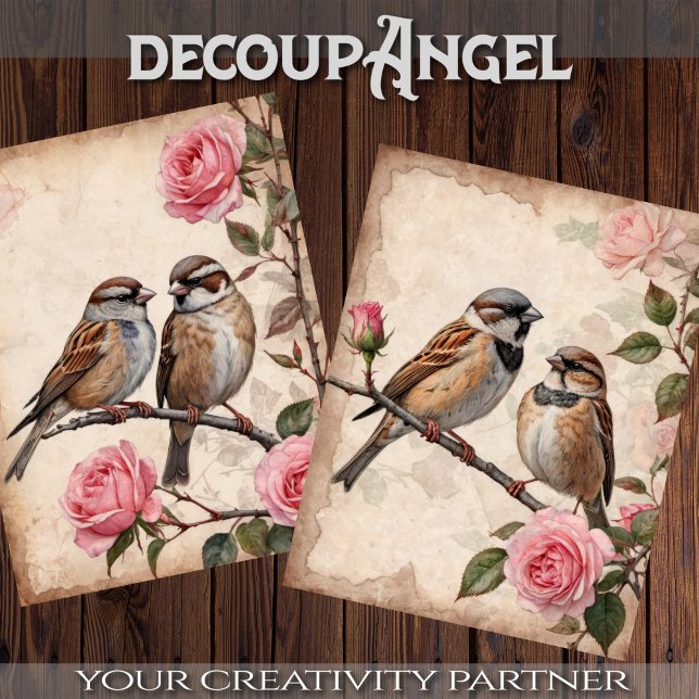 Romantic Birds - Decoupage - Tissue Paper (Creator Uploaded)