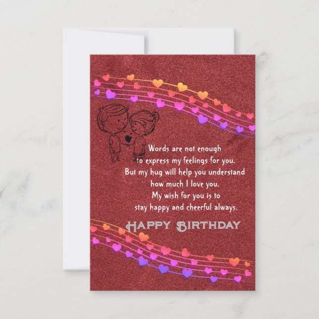 Romantic Birthday  Card (Front)