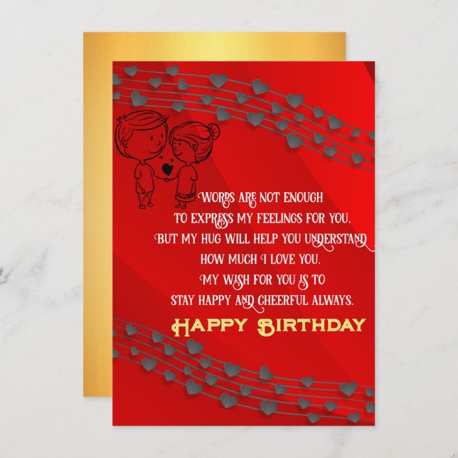 Romantic Birthday   Card (Front/Back)