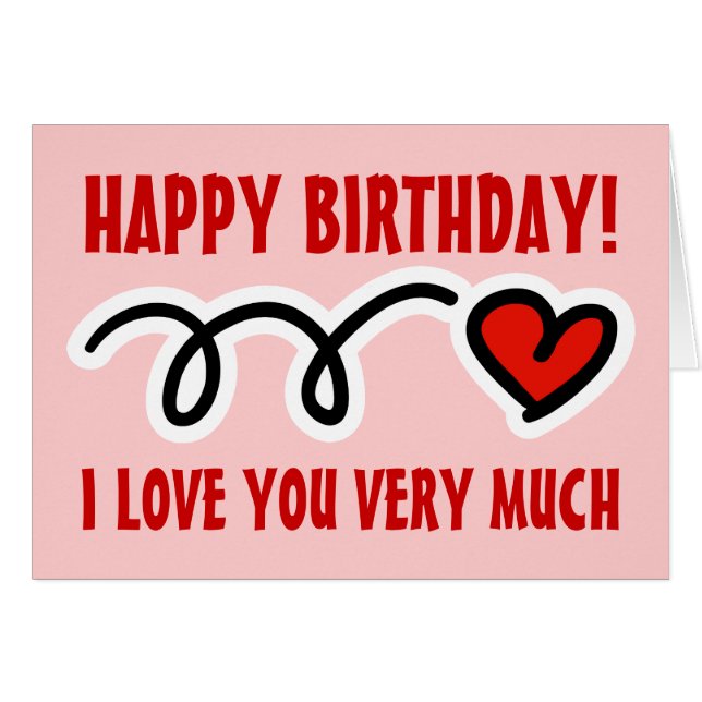 Romantic Birthday Card (Front Horizontal)