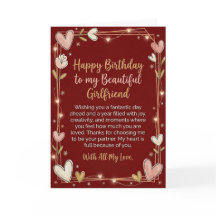 Romantic Birthday Card to my Beautiful Girlfriend