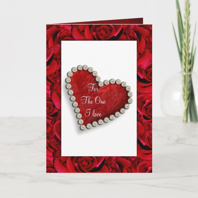 Romantic birthday valentine love poem holiday card (Front)