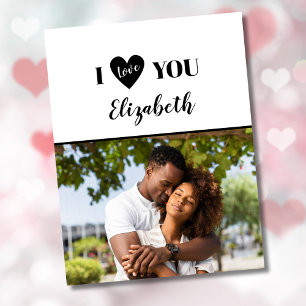 Romantic Black 5 Photo I Love You Valentine's Day Card