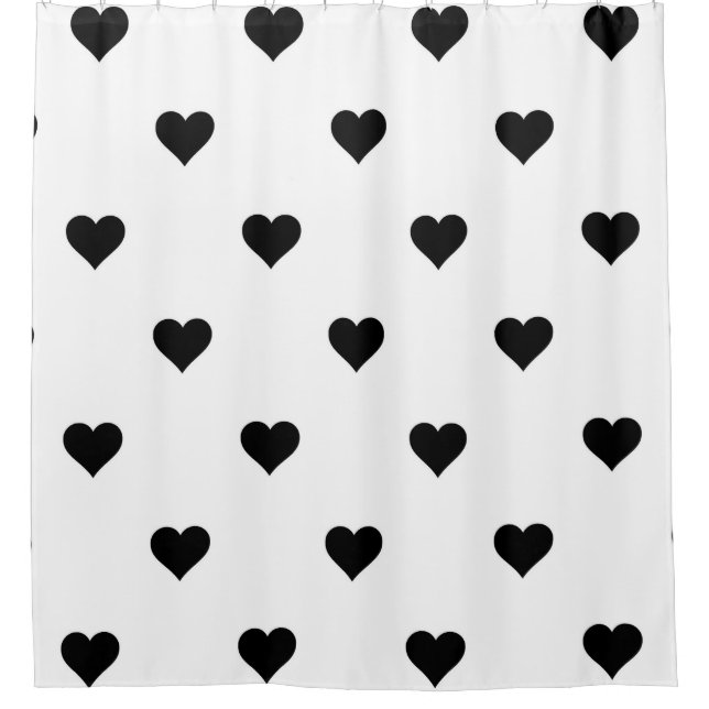 Romantic Black and White Perfect for Couples Shower Curtain (Front)
