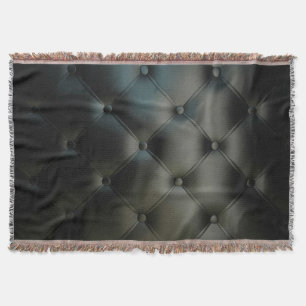 Romantic Black Beautiful Leather Throw Blanket