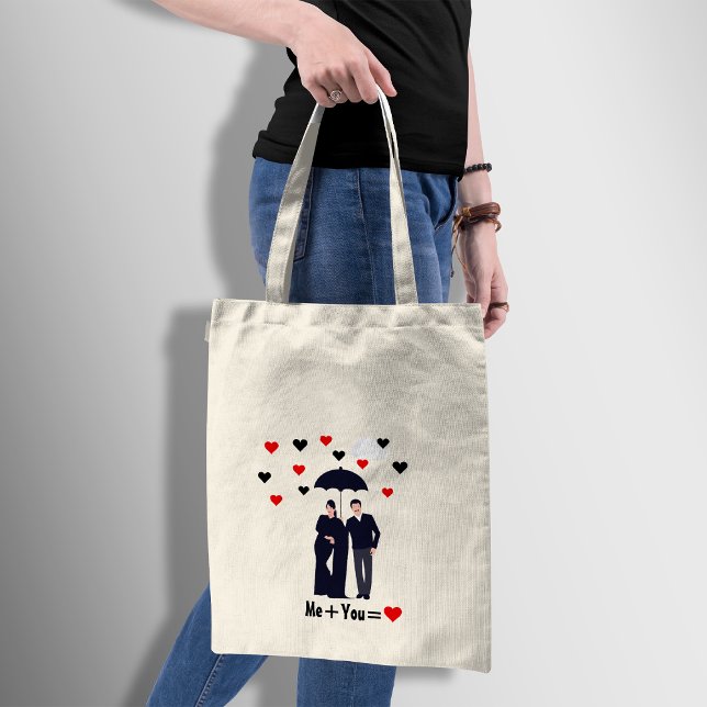 Romantic black couple Tote Bag (Creator Uploaded)