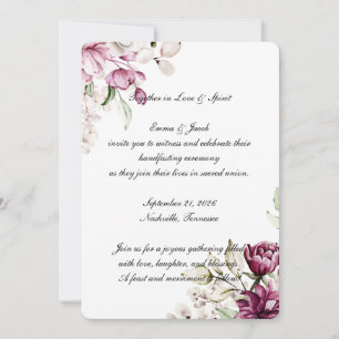 Romantic Bloom Floral Peony Invitation