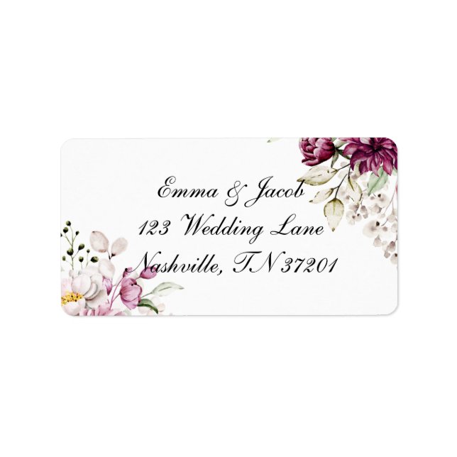 Romantic Bloom Floral Peony  Label (Front)