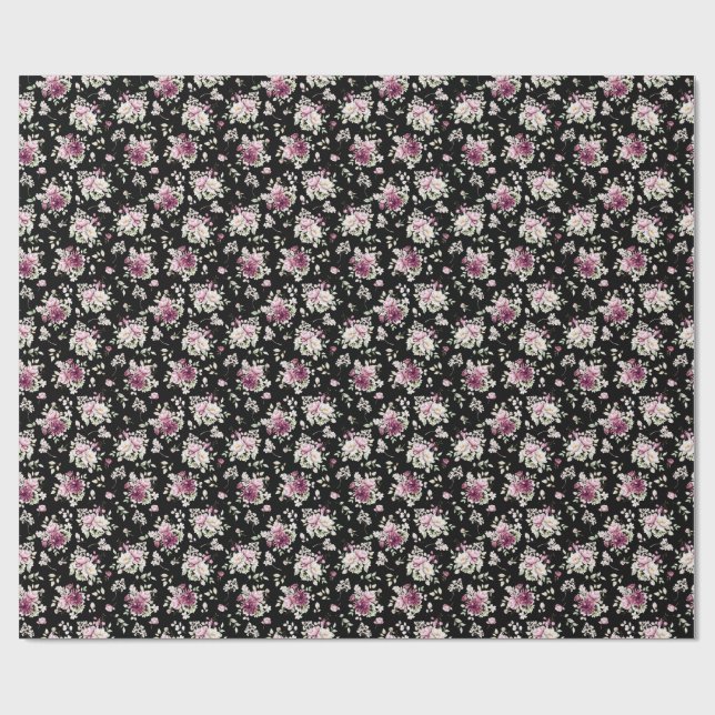 Romantic Bloom Floral Peony   Wrapping Paper (Flat)