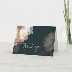 Romantic Blooms Elegant Floral Thank You Card
