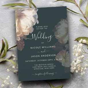 Romantic Blooms Floral Elegant Wedding Invitation