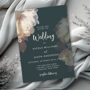 Romantic Blooms Floral Elegant Wedding Invitation
