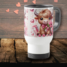 Romantic Blooms Highland Cow Valentines