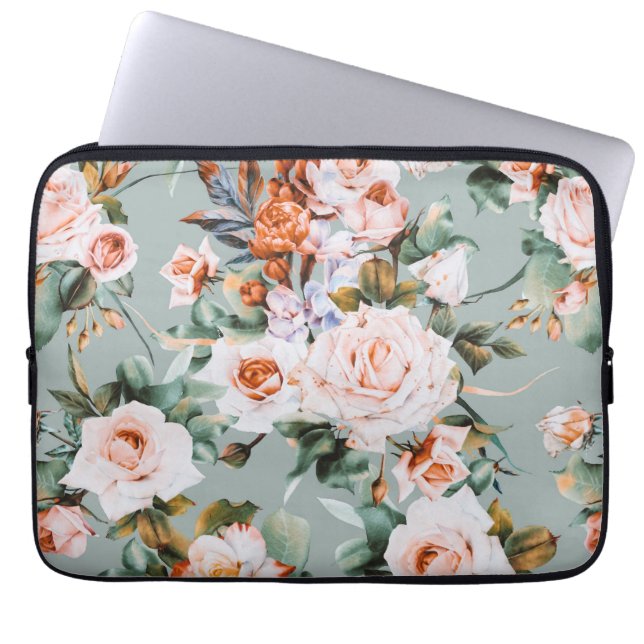 Romantic Blossom Haven Laptop Sleeve (Front)