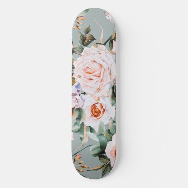 Romantic Blossom Haven Skateboard (Front)