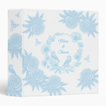 Romantic Blue Floral – Personalised Marie & Thomas