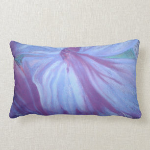 Romantic blue florals throw pillow