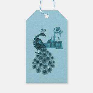 Romantic Blue Peacock Gift Tags
