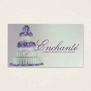 Romantic Blue Purple Hydrangea Wedding Cake