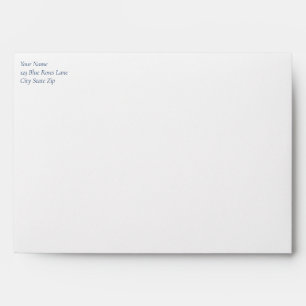 Romantic Blue Regency Gay Botanical Silhouette En Envelope