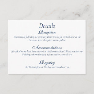 Romantic Blue Regency Gay Botanical Silhouette Enclosure Card