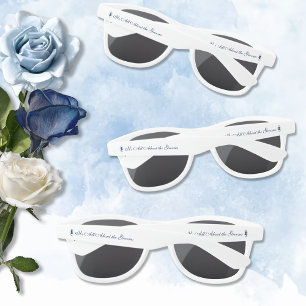 Romantic Blue Regency Gay Botanical Silhouette  Sunglasses